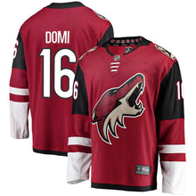 Load image into Gallery viewer, Fanatics Branded Max Domi Arizona Coyotes Maroon Breakaway Player Jersey