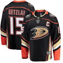 Load image into Gallery viewer, Fanatics Branded Ryan Getzlaf Anaheim Ducks Black Breakaway Player Jersey