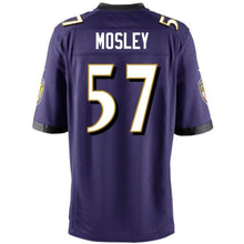 Load image into Gallery viewer, C.J. Mosley #57 Baltimore Ravens Youth White/Black/Purple Game Jersey