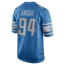 Load image into Gallery viewer, Ezekiel Ansah #94 Detroit Lions Youth Blue 2017 Game Jersey