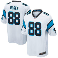 Load image into Gallery viewer, Greg Olsen #8 Carolina Panthers Youth White/Black/Blue Game Jersey