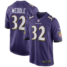 Load image into Gallery viewer, Eric Weddle #32 Baltimore Ravens Youth Purple Game Jersey