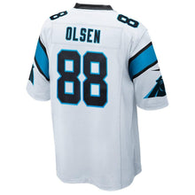 Load image into Gallery viewer, Greg Olsen #8 Carolina Panthers Youth White/Black/Blue Game Jersey