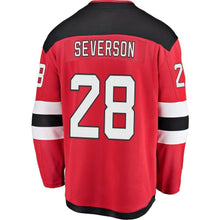 Load image into Gallery viewer, Fanatics Branded Damon Severson New Jersey Devils Red Home Breakaway Player Jersey
