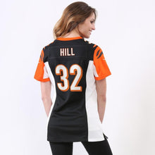 Load image into Gallery viewer, Jeremy Hill #32 Cincinnati Bengals Women's Black Game Jersey