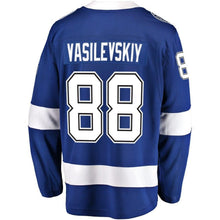 Load image into Gallery viewer, Fanatics Branded Andrei Vasilevskiy Tampa Bay Lightning Blue Home Breakaway Player Jersey