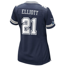 Load image into Gallery viewer, Ezekiel Elliott #21 Dallas Cowboys Women's Navy Game Jersey