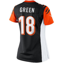 Load image into Gallery viewer, AJ Green #18 Cincinnati Bengals Women&#39;s Black Limited Jersey