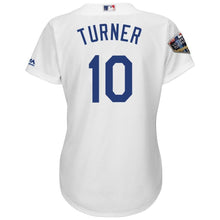Load image into Gallery viewer, Justin Turner #10 Los Angeles Dodgers Women's White 2018 World Series