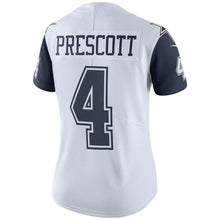 Load image into Gallery viewer, Dak Prescott #4 Dallas Cowboys Women's White Vapor Untouchable Color Rush