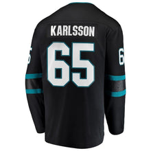 Load image into Gallery viewer, Fanatics Branded Erik Karlsson San Jose Sharks Black Breakaway Alternate Player Jersey