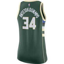 Load image into Gallery viewer, Giannis Antetokounmpo #34 Milwaukee Bucks Women's Green - Icon Edition