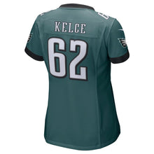 Load image into Gallery viewer, Jason Kelce #62 Philadelphia Eagles Women's Midnight Green Super Bowl LII Champions Patch Game Jersey