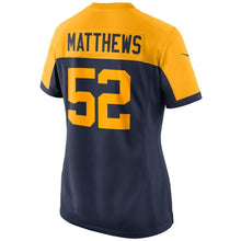 Load image into Gallery viewer, Clay Matthews #52 Green Bay Packers Women's Navy Alternate Game Jersey