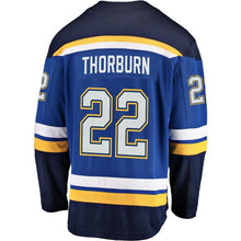 Load image into Gallery viewer, Fanatics Branded Chris Thorburn St. Louis Blues Blue Breakaway Player Jersey