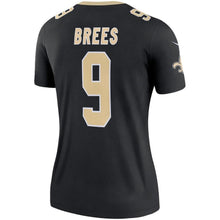Load image into Gallery viewer, Drew Brees #9 New Orleans Saints Women's Black Legend Jersey