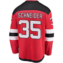 Load image into Gallery viewer, Fanatics Branded Corey Schneider New Jersey Devils Red Breakaway Player Jersey