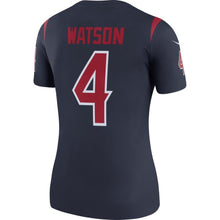 Load image into Gallery viewer, Deshaun Watson #4 Houston Texans Women's Navy Color Rush Legend Jersey