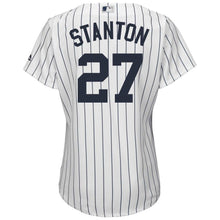 Load image into Gallery viewer, Giancarlo Stanton #27 New York Yankees Women's White Cool Base Player Jersey