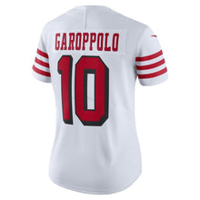 Load image into Gallery viewer, Jimmy Garoppolo #10 San Francisco 49ers Women's White Color Rush Vapor Untouchable Limited Player Jersey