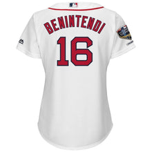 Load image into Gallery viewer, Andrew Benintendi #16 Boston Red Sox Women&#39;s White 2018 World Series