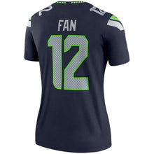 Load image into Gallery viewer, 12s Seattle Seahawks Women&#39;s College Navy Legend Jersey