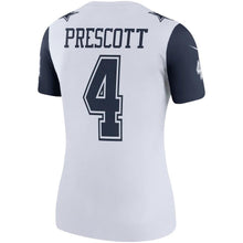 Load image into Gallery viewer, Dak Prescott #4 Dallas Cowboys Women's White Color Rush Legend Jersey