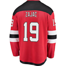 Load image into Gallery viewer, Fanatics Branded Travis Zajac New Jersey Devils Red Home Breakaway Player Jersey