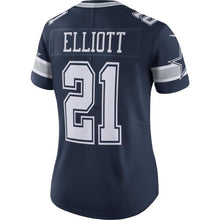 Load image into Gallery viewer, Ezekiel Elliott #21 Dallas Cowboys Women's Navy Vapor Untouchable Limited