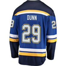Load image into Gallery viewer, Fanatics Branded Vince Dunn St. Louis Blues Blue Breakaway Player Jersey