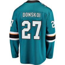 Load image into Gallery viewer, Fanatics Branded Joonas Donskoi San Jose Sharks Teal Breakaway Jersey