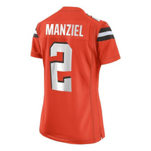 Load image into Gallery viewer, Johnny Manziel #2 Cleveland Browns Women's Orange Game Jersey