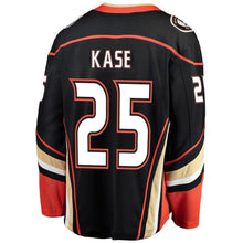 Load image into Gallery viewer, Fanatics Branded Ondrej Kase Anaheim Ducks Black Breakaway Player Jersey