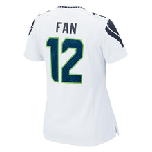 Load image into Gallery viewer, Fan 12 Seattle Seahawks Women's White Game Jersey
