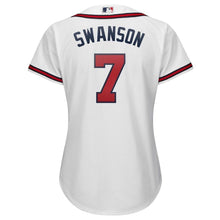 Load image into Gallery viewer, Dansby Swanson #7 Atlanta Braves Women's White 2019 Home Cool Base