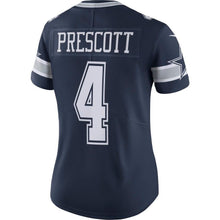 Load image into Gallery viewer, Dak Prescott #4 Dallas Cowboys Women's Navy Vapor Untouchable Limited Jersey