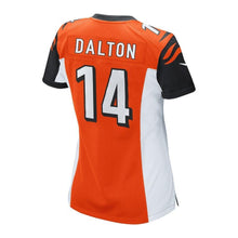 Load image into Gallery viewer, Andy Dalton #14 Cincinnati Bengals Orange Women&#39;s Game Jersey