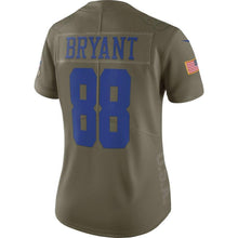 Load image into Gallery viewer, Dez Bryant #88 Dallas Cowboys Women's Olive Salute to Service Limited Jersey