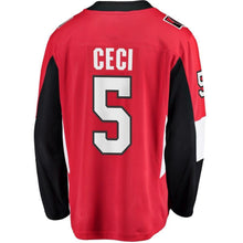 Load image into Gallery viewer, Fanatics Branded Cody Ceci Ottawa Senators Red Breakaway Player Jersey