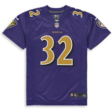 Load image into Gallery viewer, Eric Weddle #32 Baltimore Ravens Youth Purple Color Rush Player Game Jersey