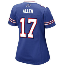Load image into Gallery viewer, Josh Allen #17 Buffalo Bills Women's Royal Game Jersey
