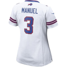 Load image into Gallery viewer, EJ Manuel #3 Buffalo Bills Women's White/Royal Game Jersey