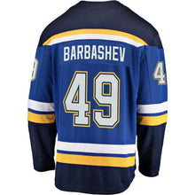 Load image into Gallery viewer, Fanatics Branded Ivan Barbashev St. Louis Blues Blue Breakaway Player Jersey
