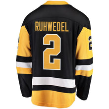 Load image into Gallery viewer, Fanatics Branded Chad Ruhwedel Pittsburgh Penguins Black Home Breakaway Player Jersey