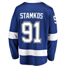 Load image into Gallery viewer, Fanatics Branded Steve Stamkos Tampa Bay Lightning Blue Breakaway Player Jersey