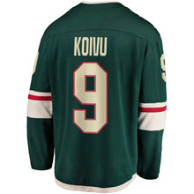 Load image into Gallery viewer, Fanatics Branded Mikko Koivu Minnesota Wild Green Breakaway Jersey