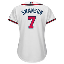 Load image into Gallery viewer, Dansby Swanson #7 Atlanta Braves Women's White Home Cool Base Player Jersey