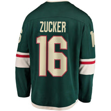 Load image into Gallery viewer, Fanatics Branded Jason Zucker Minnesota Wild Green Breakaway Jersey