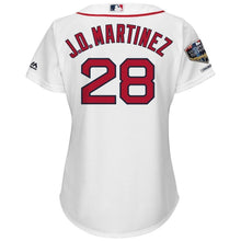 Load image into Gallery viewer, J.D. Martinez #28 Boston Red Sox Women's White 2018 Word