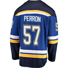 Load image into Gallery viewer, Fanatics Branded David Perron St. Louis Blues Blue Breakaway Player Jersey